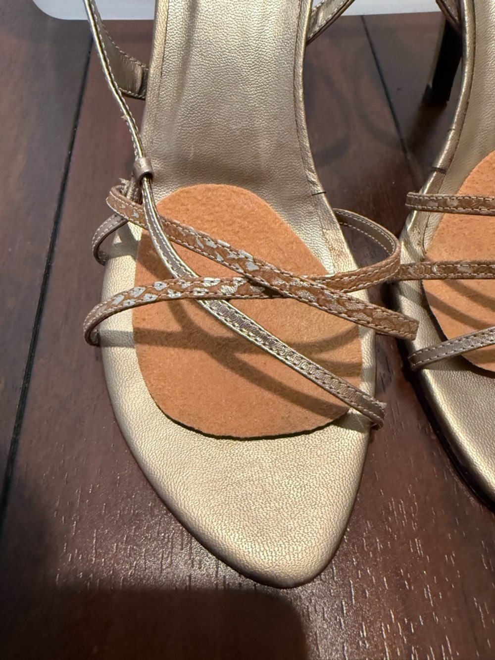 Gold Slingback Heels - Picture 3 of 5